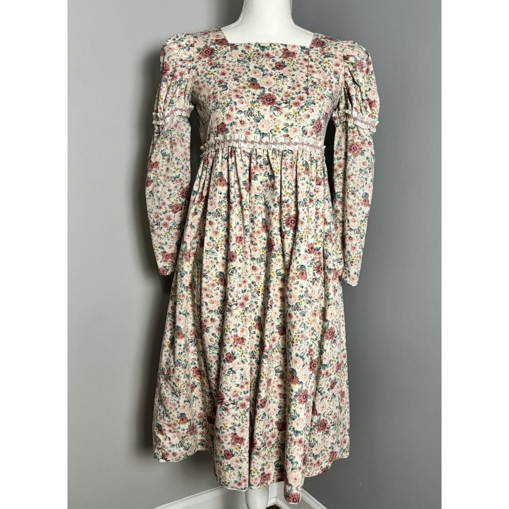 Milkmaid Cottagecore Peasant Dress Puff Sleeve Prairie Handmade READ FOR SIZE